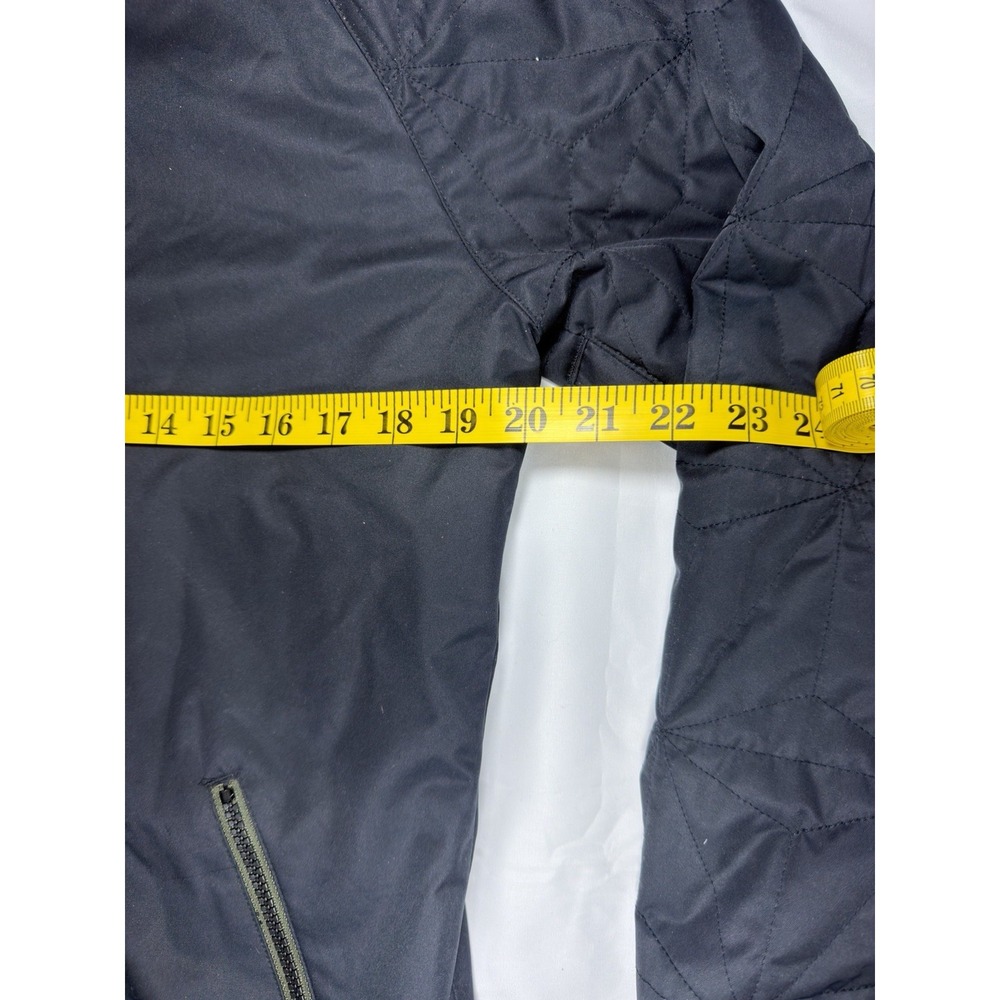 Burton Men's Hooded Jacket Black Olive Green Full Zip Quilted Sleeves Size XS - Picture 5 of 9